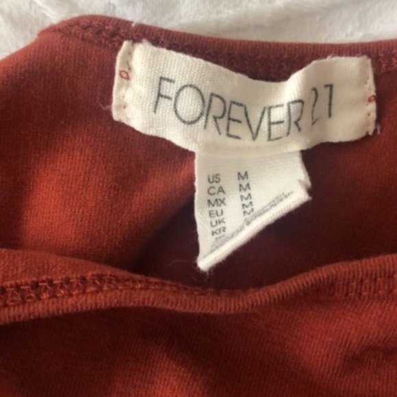 FOREVER 21- Burnt Orange Bodycon Dress - Picture 3 of 4